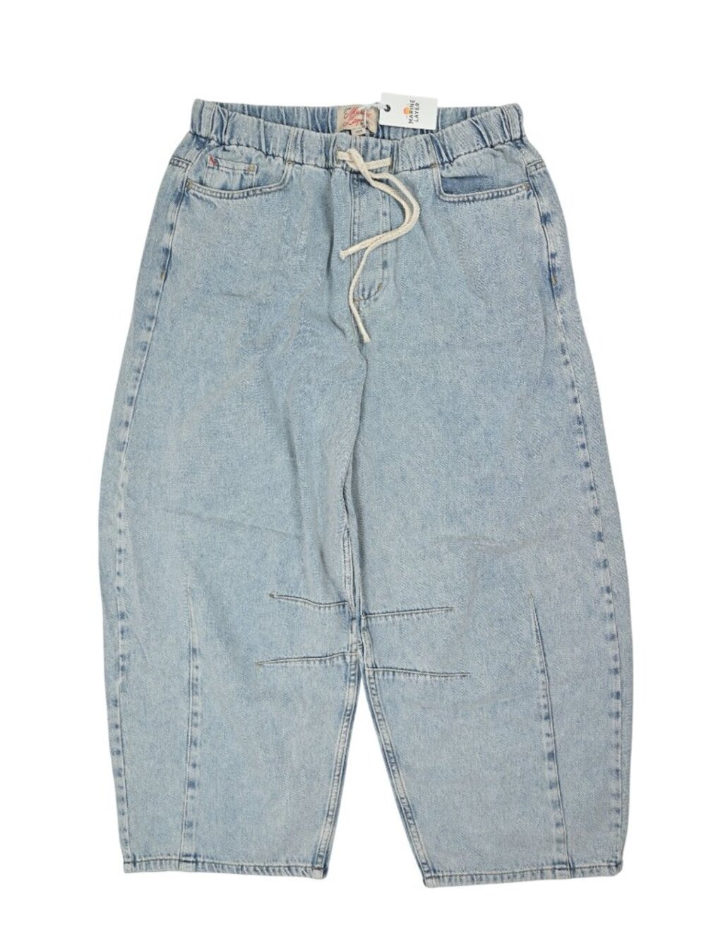 Marine Layer Ella Barrel Leg Pant in Light Wash
